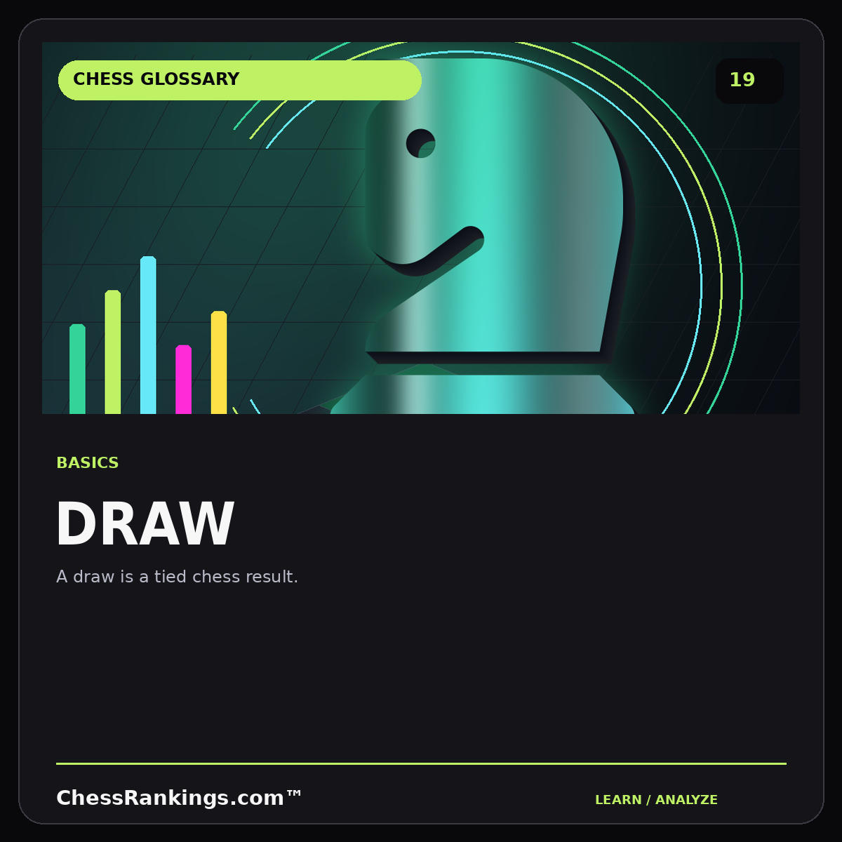 Draw — illustrated chess glossary card