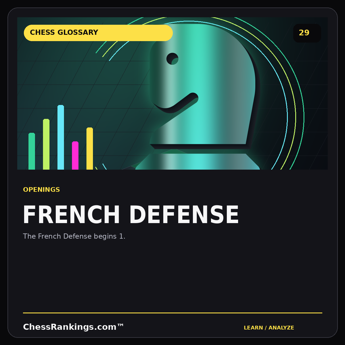 French Defense — illustrated chess glossary card
