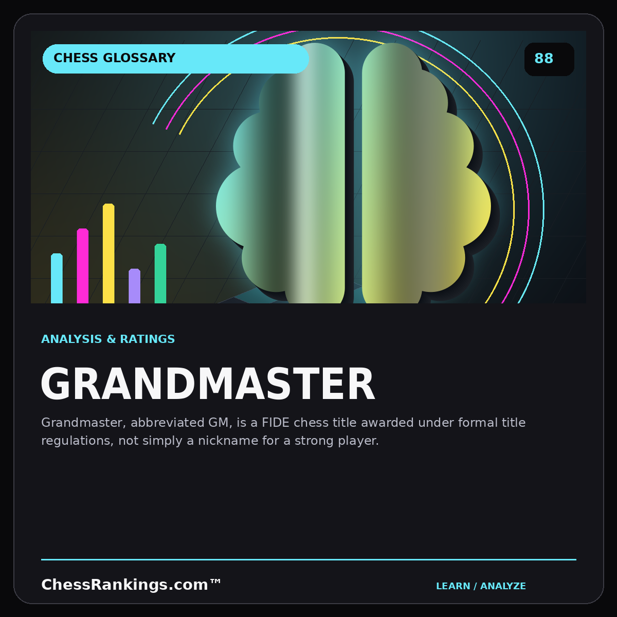 Grandmaster — illustrated chess glossary card