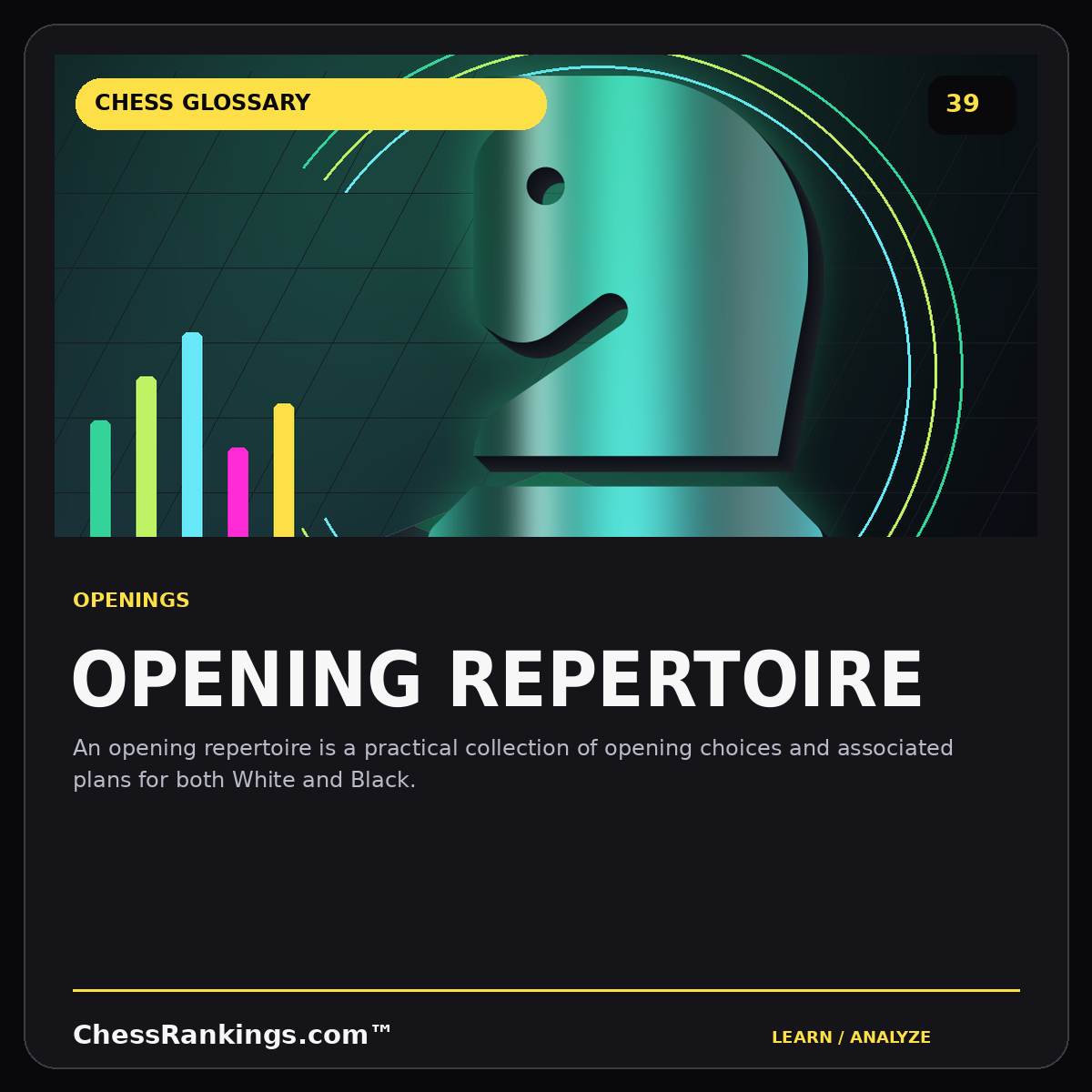 Opening repertoire — illustrated chess glossary card