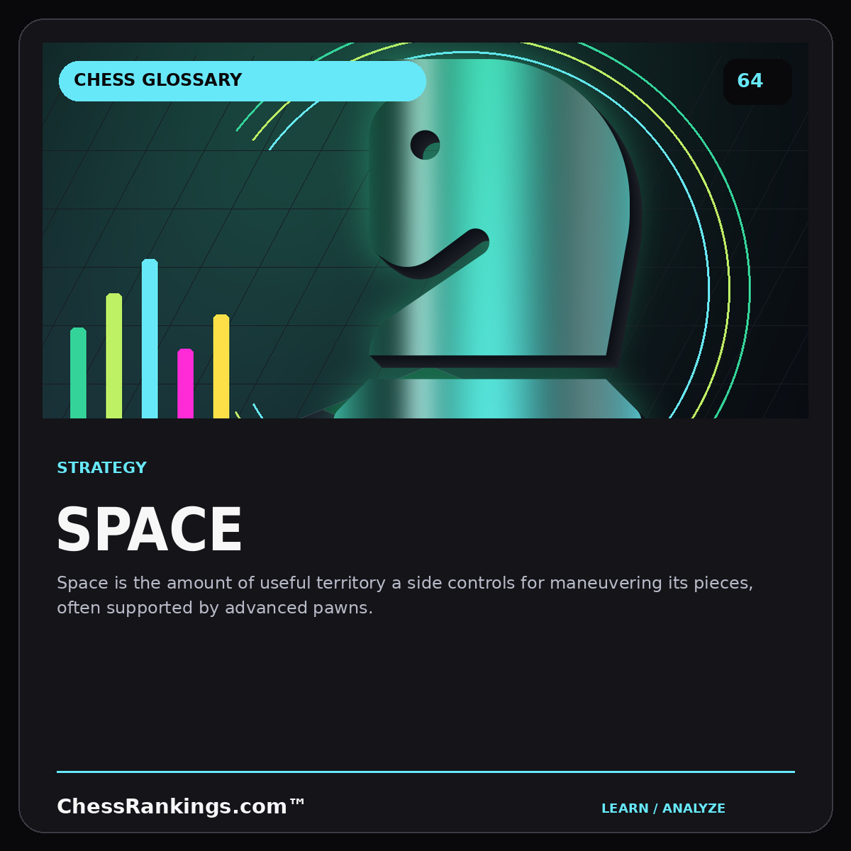 Space — illustrated chess glossary card